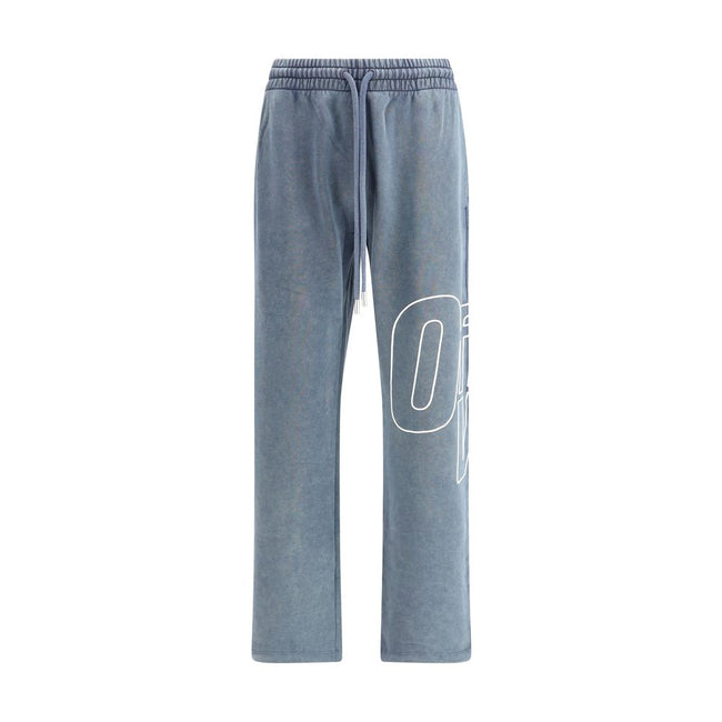 Blue Cotton Joggers (Workout Pants)The Outline Arrow Sweatpants by Off-White redefine streetwear codes with a bold graphic language. Crafted from soft cotton, they ensure everyday comfort enhanced by an adjustable drawstring waist. Side pockets and a sing