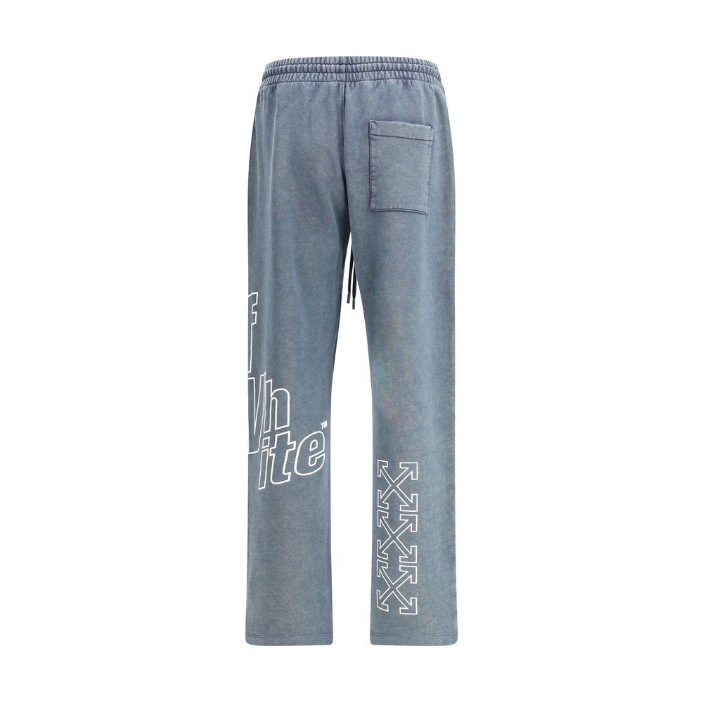Blue Cotton Joggers (Workout Pants)The Outline Arrow Sweatpants by Off-White redefine streetwear codes with a bold graphic language. Crafted from soft cotton, they ensure everyday comfort enhanced by an adjustable drawstring waist. Side pockets and a sing