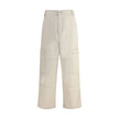 Beige Cotton Jeans DenimThe Carré de-Nîmes cargo Jeans bring a contemporary twist to a utility classic. Crafted from soft cotton and hemp denim, they feature a high waist with engraved metal button closure and belt loops. Wide, straight legs are reinforce
