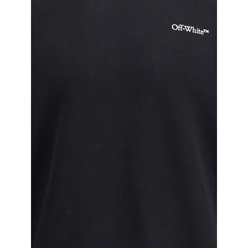 Black Cotton SweatshirtThe Scribble Diag Skate Crewneck by Off-White captures the essence of streetwear with its minimalist lines and bold graphic presence. Crafted from solid French cotton, it showcases embroidered details and the brand’s signature logo
