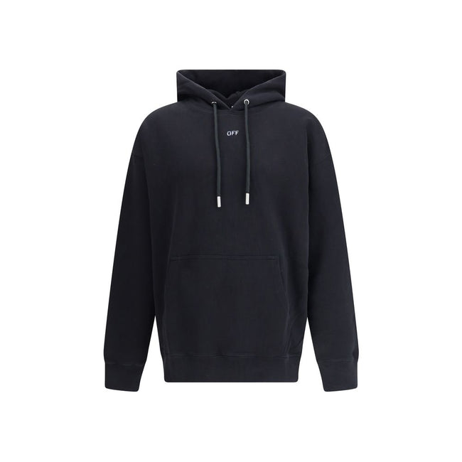 Black Cotton SweatshirtThe Stencil Arrow Skate Hoodie by Off-White embodies a bold urban aesthetic with contemporary edge. Crafted from premium cotton, it features the brand’s iconic stencil arrow graphic at the back, a hallmark of its visual language. A
