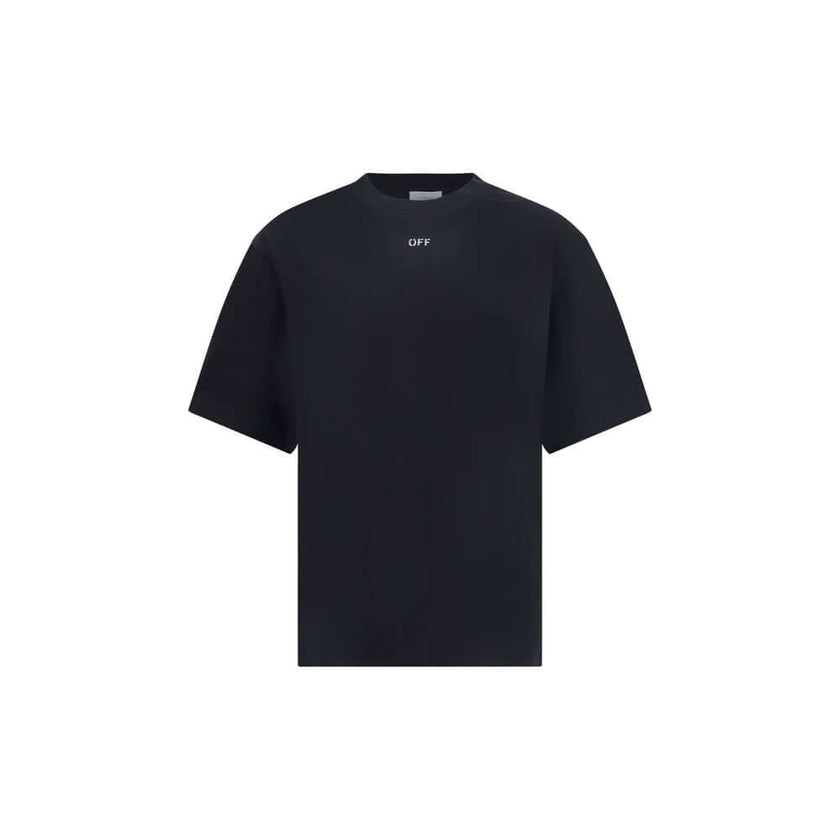 Black Cotton ClothingThe Stencil Arrow Skate Logo T-Shirt by Off-White elevates urban style with a refined yet striking aesthetic. Crafted from premium cotton, it offers a relaxed and comfortable fit designed for everyday wear. The front is subtly detaile