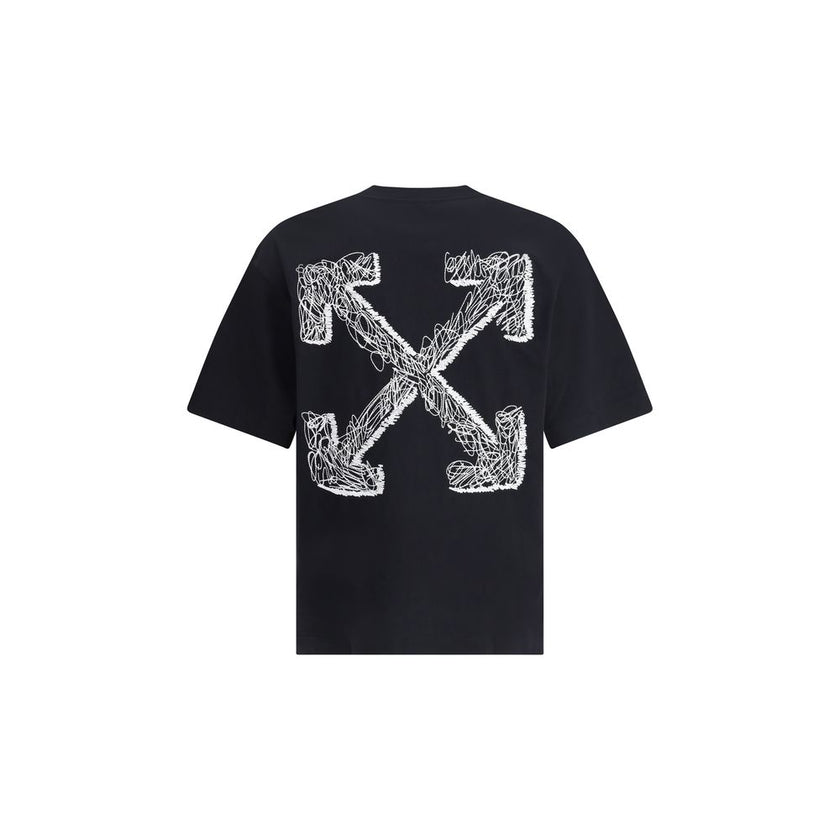 Black Cotton SportswearThe Scribble Arrow Skate Logo T-Shirt by Off-White blends minimalist design with an unmistakable urban edge. Crafted from premium cotton, it features a relaxed silhouette for everyday ease. The front carries the signature Off-White™
