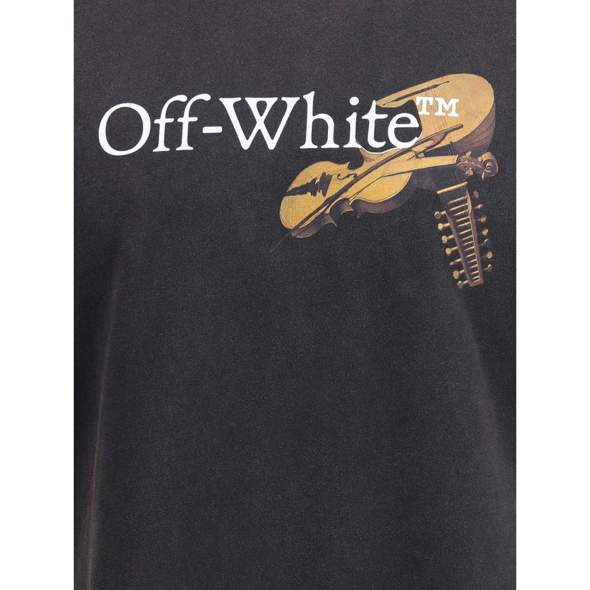 Black Cotton ClothingThe Cupid Arrow Slim T-shirt by Off-White elevates the classic T-shirt with a bold, graphic statement. Crafted from cotton jersey, it features a slim fit that flatters the silhouette, complemented by a ribbed crew neckline for a timel