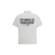 White Cotton Shortsleeve ShirtThe Off-White™ short-sleeve Cotton Shirt captures the bold, contemporary spirit of the brand. Crafted from pure cotton, it features a graphic print, a signature element that translates urban language into an instantly recogni