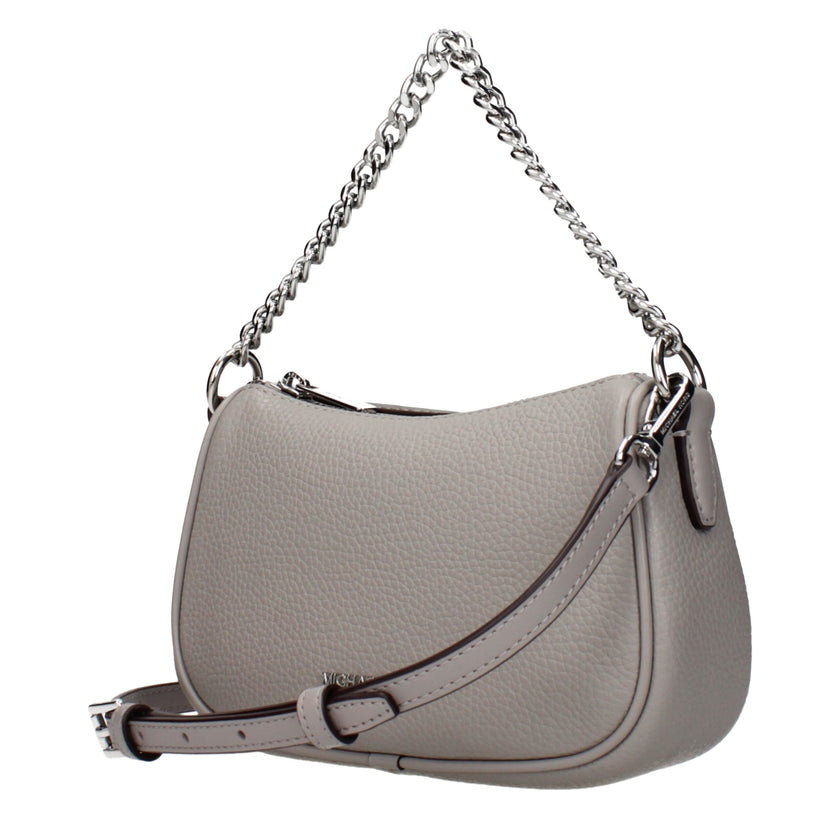 Gray Leather HandbagDescription: The product with MPN 35F4S1QC1LPEARLGREY and code F83960 leather in gray is a handbags designed by Michael Kors. It has features like front logo, adjustable shoulder, removable shoulder.Gray Leather Handbag${tagsMichael Ko