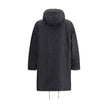 Long Down JacketStone Island’s long Down Jacket combines protection and style in a functional design. Featuring an adjustable drawstring hood and front zipper and snap-button closure, it has two maxi patch pockets on the front and an adjustable hem for a