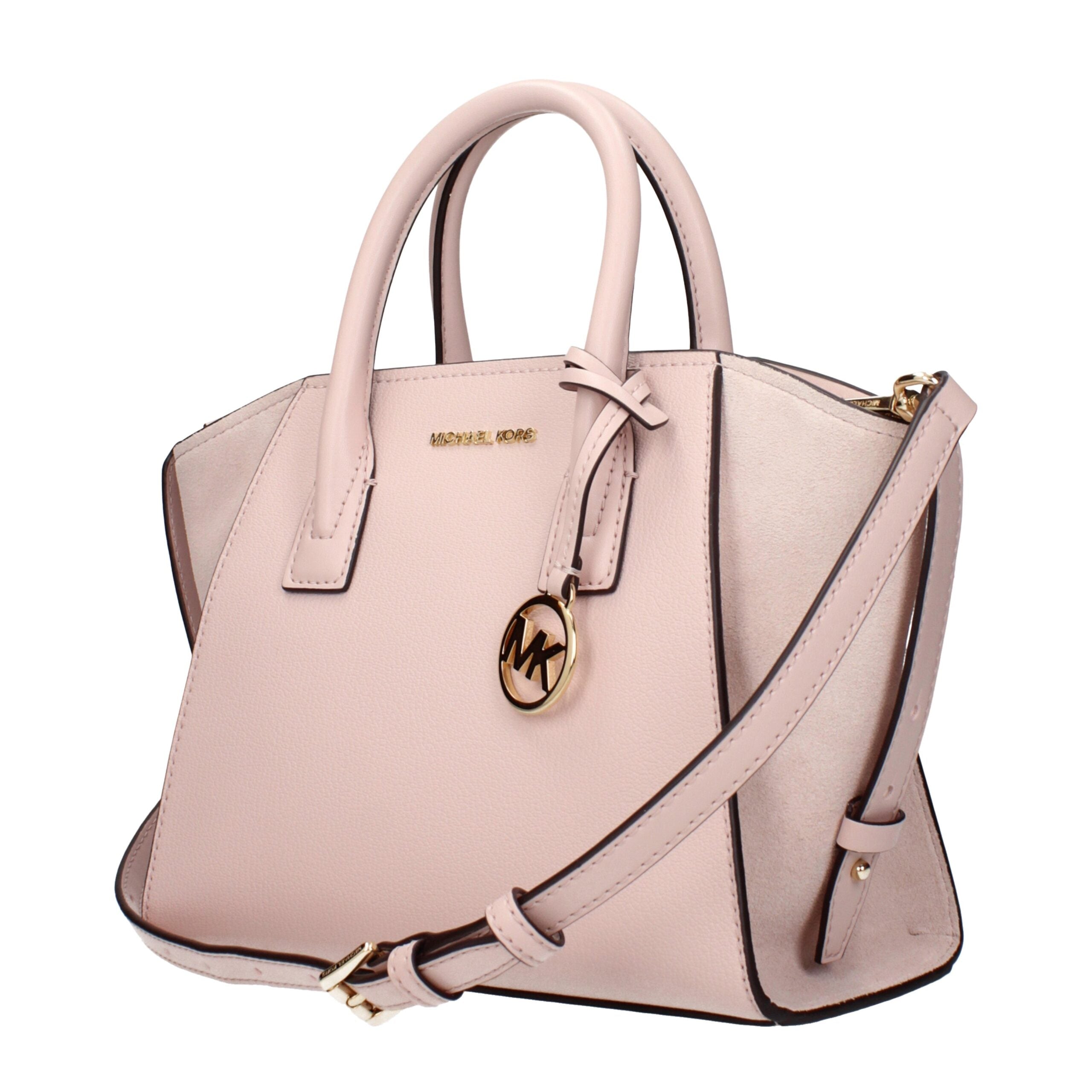 Pink Leather Handbag with Adjustable Straps by Michael Kors