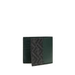 Black Calf Leather Bos Taurus WalletLeather Wallet by Fendi with an elegant and functional design, featuring the classic bifold model. The front is decorated with the three-dimensional plaque of the iconic FF logo, while the back features the contrasting