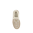 Beige Calf Leather Bos Taurus Platform LoafersSuede Loafers by Prada combine comfort and style in a bold design. Featuring a platform sole and round toe, they feature a soft shearling-lined interior for a snug fit. The upper tray is embellished with the i