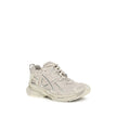 Beige Calf Leather Bos Taurus Athletic SneakersRunner Sneakers by Balenciaga combine technical materials and cowhide leather in a bold design with a worn-in effect. Featuring intricate construction and contrasting details, they feature size printed on the