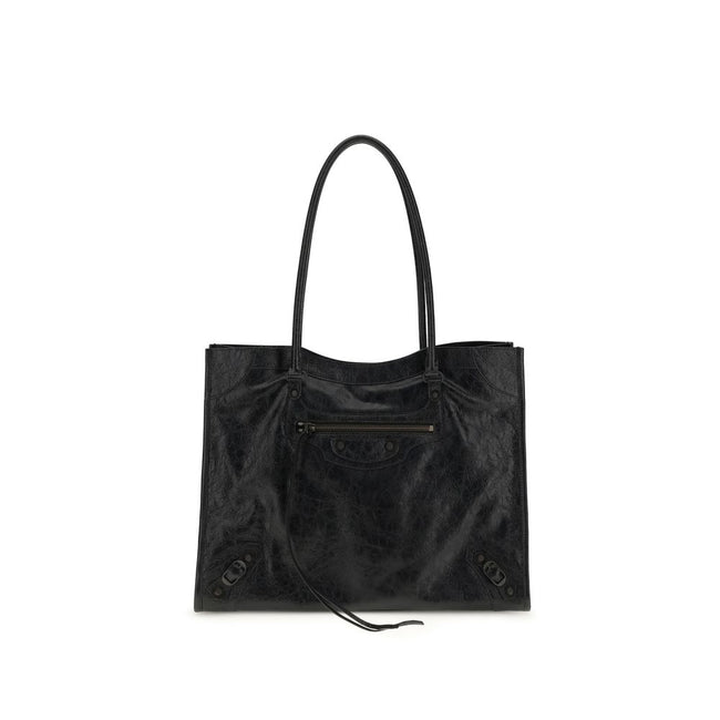 Black Lamb Ovis Aries Aries Shoulder BagThe Le City Tote Bag by Balenciaga is crafted from soft Arena lambskin leather with a vintage finish, offering a spacious and structured silhouette. Designed with two top handles (drop: 23.8 cm), it’s ideal for shou
