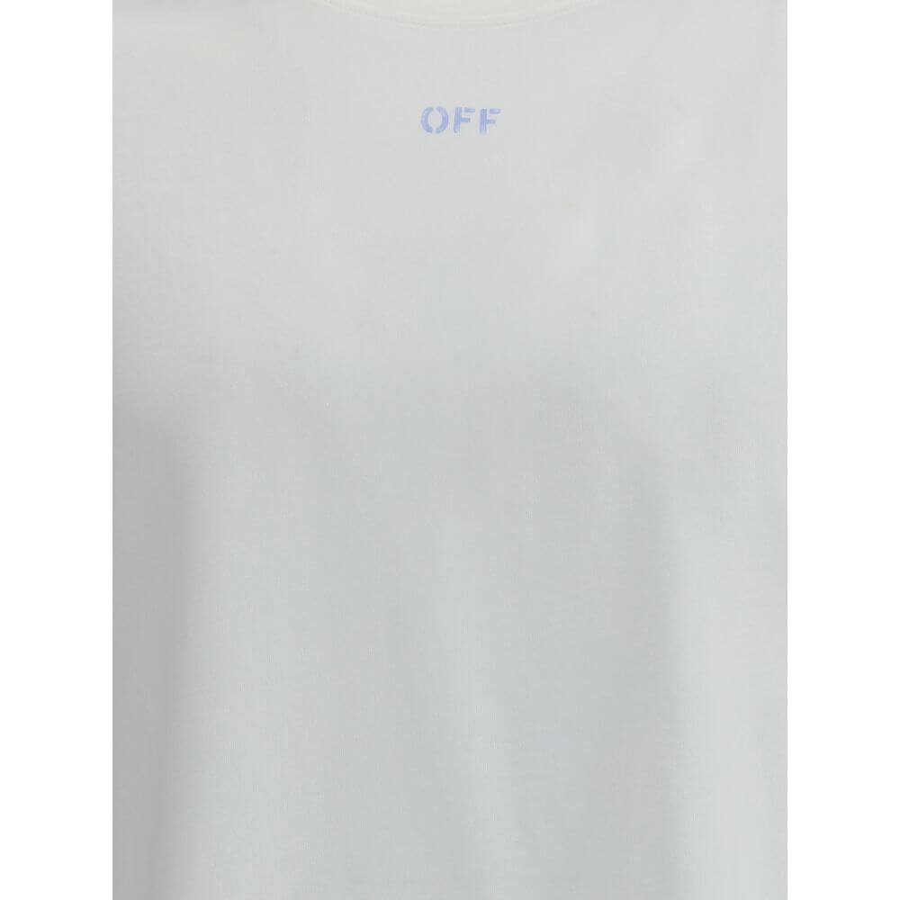 White Cotton ClothingThe Stencil Arrow Skate Logo T-Shirt by Off-White elevates urban style with a refined yet striking aesthetic. Crafted from premium cotton, it offers a relaxed and comfortable fit designed for everyday wear. The front is subtly detaile