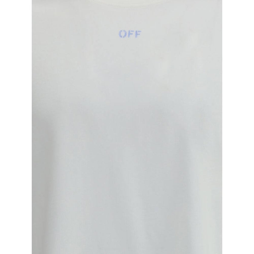 White Cotton ClothingThe Stencil Arrow Skate Logo T-Shirt by Off-White elevates urban style with a refined yet striking aesthetic. Crafted from premium cotton, it offers a relaxed and comfortable fit designed for everyday wear. The front is subtly detaile