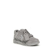 Gray Calf Leather Bos Taurus Low Top SneakersThe Out of Office For Walking Sneakers by Off-White feature a perforated round toe for breathability and comfort. The flat sole ensures stability, while the iconic Arrow logo embossed on the side panel adds a d