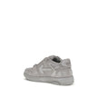 Gray Calf Leather Bos Taurus Low Top SneakersThe Out of Office For Walking Sneakers by Off-White feature a perforated round toe for breathability and comfort. The flat sole ensures stability, while the iconic Arrow logo embossed on the side panel adds a d