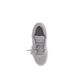 Gray Calf Leather Bos Taurus Low Top SneakersThe Out of Office For Walking Sneakers by Off-White feature a perforated round toe for breathability and comfort. The flat sole ensures stability, while the iconic Arrow logo embossed on the side panel adds a d