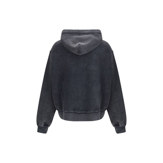 Black Cotton SweatshirtThe Inside-Out 3B Sports Icon Zip Hoodie in dry fleece with a washed effect embodies a raw, contemporary spirit. Its exposed reversed seams highlight the inside-out construction, while the drawstring-free hood and soft shoulders enh