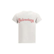 White Cotton T-ShirtThe Graphic Logo Crew Neck T-Shirt by Balenciaga embodies the minimalist and contemporary essence of the Maison. Crafted from soft cotton, it features short sleeves and a crew neckline that define its clean, versatile silhouette. The g