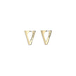 Gold Metal EarringsThe V drop Earrings by Versace feature a V-shaped design with the Versace logo enamel-engraved on both sides. They are equipped with Versace logo engraving and a spring closure. Season: AW25 Composition: 100% Metal Metallic Metallised M