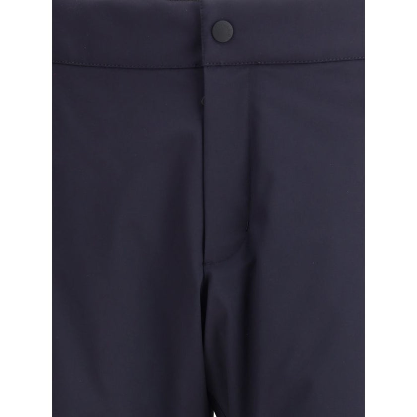 Blue Polyester Athletic PantsThe padded ski Pants by Moncler Grenoble embody the perfect balance between technical performance and contemporary style. Crafted from technical Nylon with a fleece lining, they provide warmth and comfort on mountain days. The
