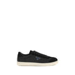 Black Leather Low Top SneakersLeather Sneakers by Prada combine contemporary style with everyday comfort. Featuring a flat rubber sole and round toe, they are distinguished by the iconic triangular side-applied plaque and tone-on-tone logo on the back, ad