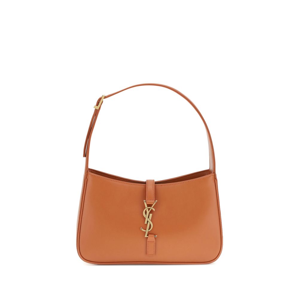 Orange Calf Leather Bos Taurus Shoulder BagThe Leather Hobo Shoulder Bag by Saint Laurent is an essential and refined model made of smooth leather with an elegant finish. Featuring a single adjustable top handle with buckle, it is distinguished by the int