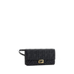 Black Calf Leather Bos Taurus WalletThe Matisse Chain Wallet by Fendi is an elegant and practical accessory. Made of leather, it features a gold chain for carrying it by hand, adding a touch of luxury. The front closure is with magnetic flap, while the th