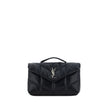 Black Lamb Ovis Aries Aries Shoulder BagLambskin Mini Shoulder Bag by Saint Laurent, front closure by snap-button flap, all-over padded and quilted chévron design, embossed YSL iconic brand logo plaque on front, single interior compartment, rigid leather