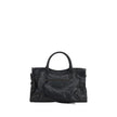 Black Calf Leather Bos Taurus Shoulder BagBalenciaga’s Le City Medium Shoulder Bag is a high-class item made of fine lambskin leather that combines elegance and functionality. The two hand-woven leather handles lend an artisanal and refined touch, while t