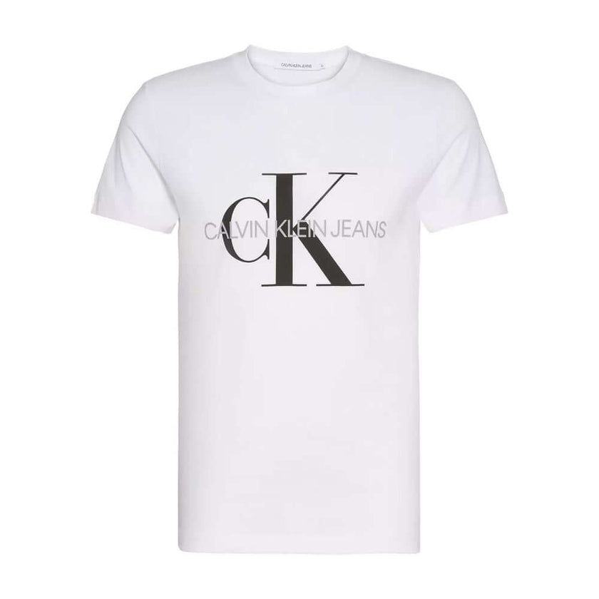 White Cotton ClothingDiscover the CORE MONOGRAM SLIM TEE short-sleeve t-shirt by Calvin Klein Jeans, an essential piece for your wardrobe. Made from 100% cotton, this t-shirt offers a soft and comfortable feel against the skin. The slim fit design enhance