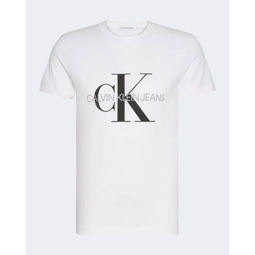 White Cotton ClothingDiscover the CORE MONOGRAM SLIM TEE short-sleeve t-shirt by Calvin Klein Jeans, an essential piece for your wardrobe. Made from 100% cotton, this t-shirt offers a soft and comfortable feel against the skin. The slim fit design enhance