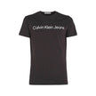 Black Cotton T-ShirtThe Calvin Klein Jeans CORE INSTITUTIONAL J30J322552 short-sleeve t-shirt for men is an essential piece for any modern wardrobe. Made from 100% cotton, it offers exceptional comfort and a perfect fit. The minimalist design is enhanced