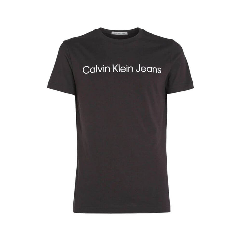 Black Cotton T-ShirtThe Calvin Klein Jeans CORE INSTITUTIONAL J30J322552 short-sleeve t-shirt for men is an essential piece for any modern wardrobe. Made from 100% cotton, it offers exceptional comfort and a perfect fit. The minimalist design is enhanced