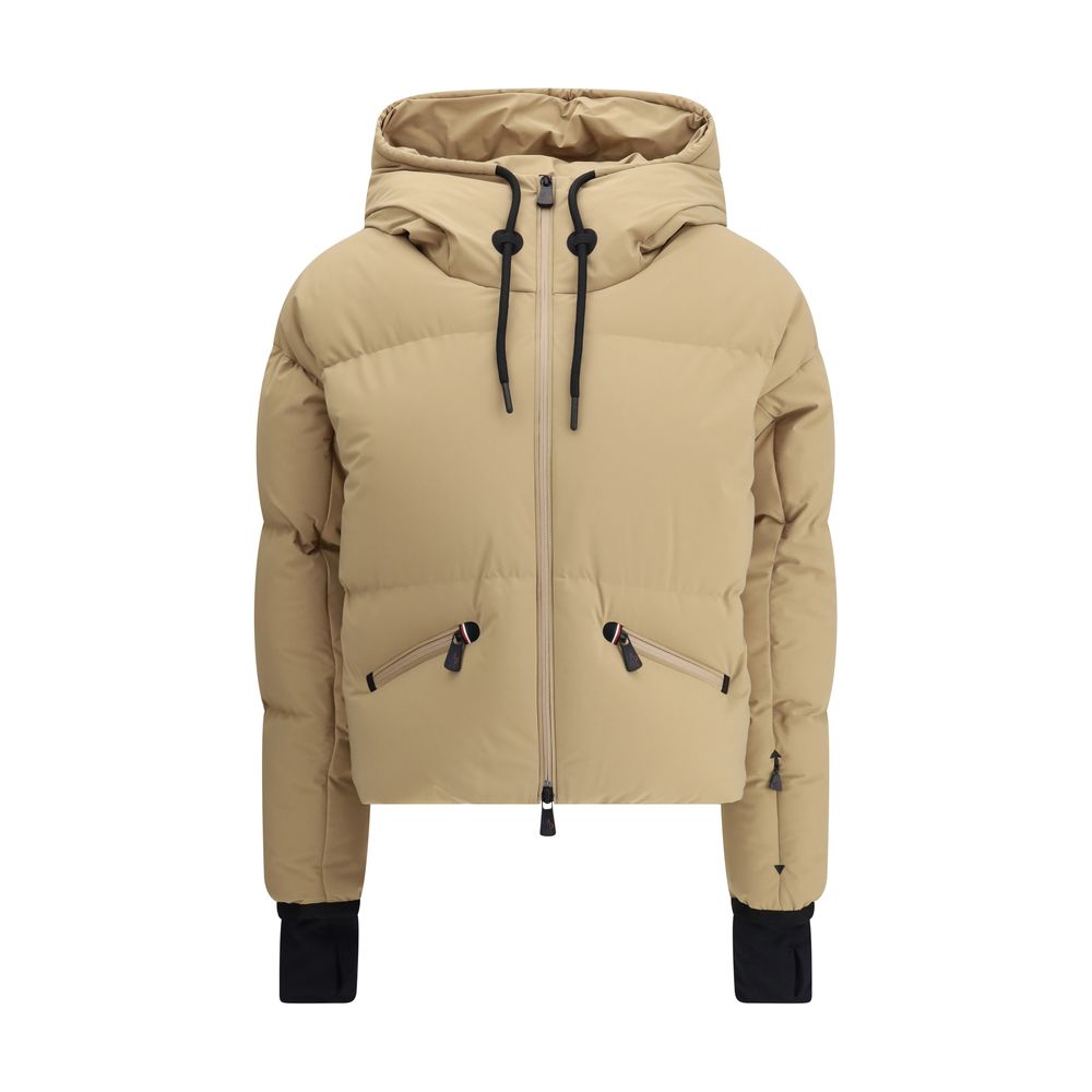 Beige Nylon ClothingThe Allesaz bomber by Moncler Grenoble is a technical and functional piece, designed to provide protection and comfort during outdoor activities. Crafted from 2L 4-way stretch technical poplin with a stretch nylon lining, it ensures bo