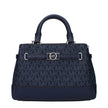 Blue Fabric HandbagDescription: The product with MPN 35F4S6RC0BADMIRAL and code F85017 fabric in blue is a handbags designed by Michael Kors. It has features like logo, divider inner pocket, adjustable shoulder, removable shoulder.Blue Fabric Handbag${tag