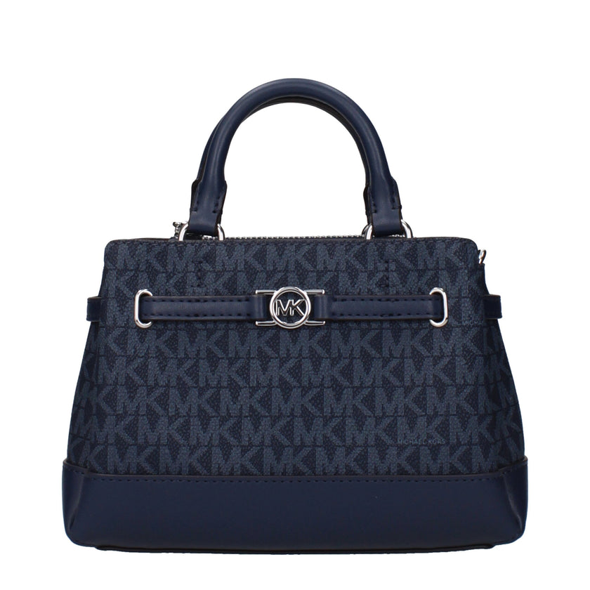 Blue Fabric HandbagDescription: The product with MPN 35F4S6RC0BADMIRAL and code F85017 fabric in blue is a handbags designed by Michael Kors. It has features like logo, divider inner pocket, adjustable shoulder, removable shoulder.Blue Fabric Handbag${tag