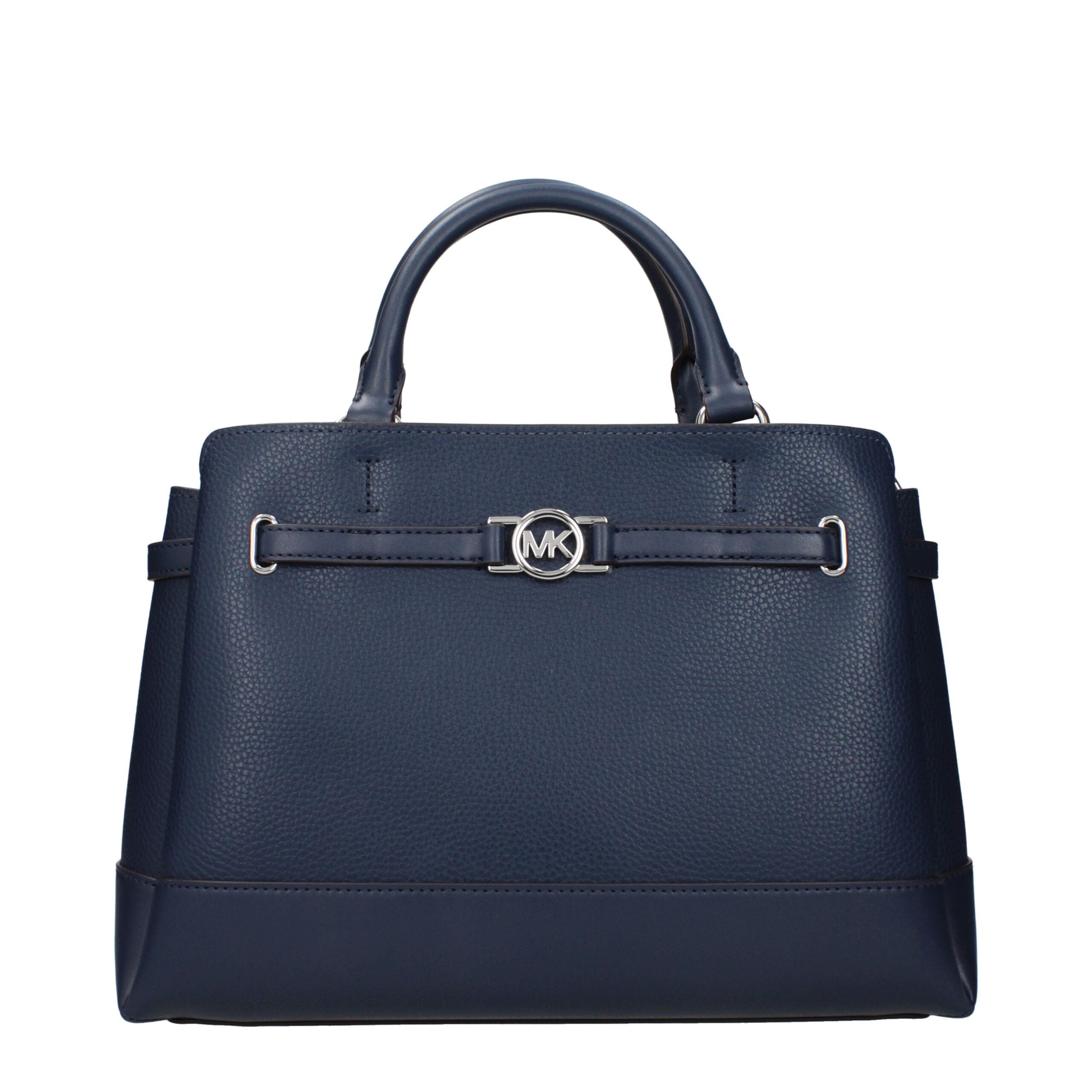 Blue Leather HandbagsDescription: The product with MPN 35F4S6RS3TNAVY and code F85020 leather in blue is a handbags designed by Michael Kors. It has features like front logo, adjustable shoulder, removable shoulder.Blue Leather Handbags${tagsMichael KorsA