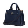 Blue Leather HandbagsDescription: The product with MPN 35F4S6RC0TNAVY and code F85018 leather in blue is a handbags designed by Michael Kors. It has features like front logo, adjustable shoulder, removable shoulder, divider inner pocket.Blue Leather Handb