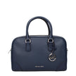 Blue Leather HandbagDescription: The product with MPN 35S5S70S6LNAVY and code F85021 leather in blue is a handbags designed by Michael Kors. It has features like front logo, front detail, removable details, adjustable shoulder, removable shoulder.Blue Lea