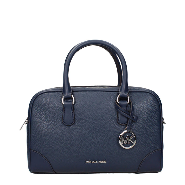 Blue Leather HandbagDescription: The product with MPN 35S5S70S6LNAVY and code F85021 leather in blue is a handbags designed by Michael Kors. It has features like front logo, front detail, removable details, adjustable shoulder, removable shoulder.Blue Lea