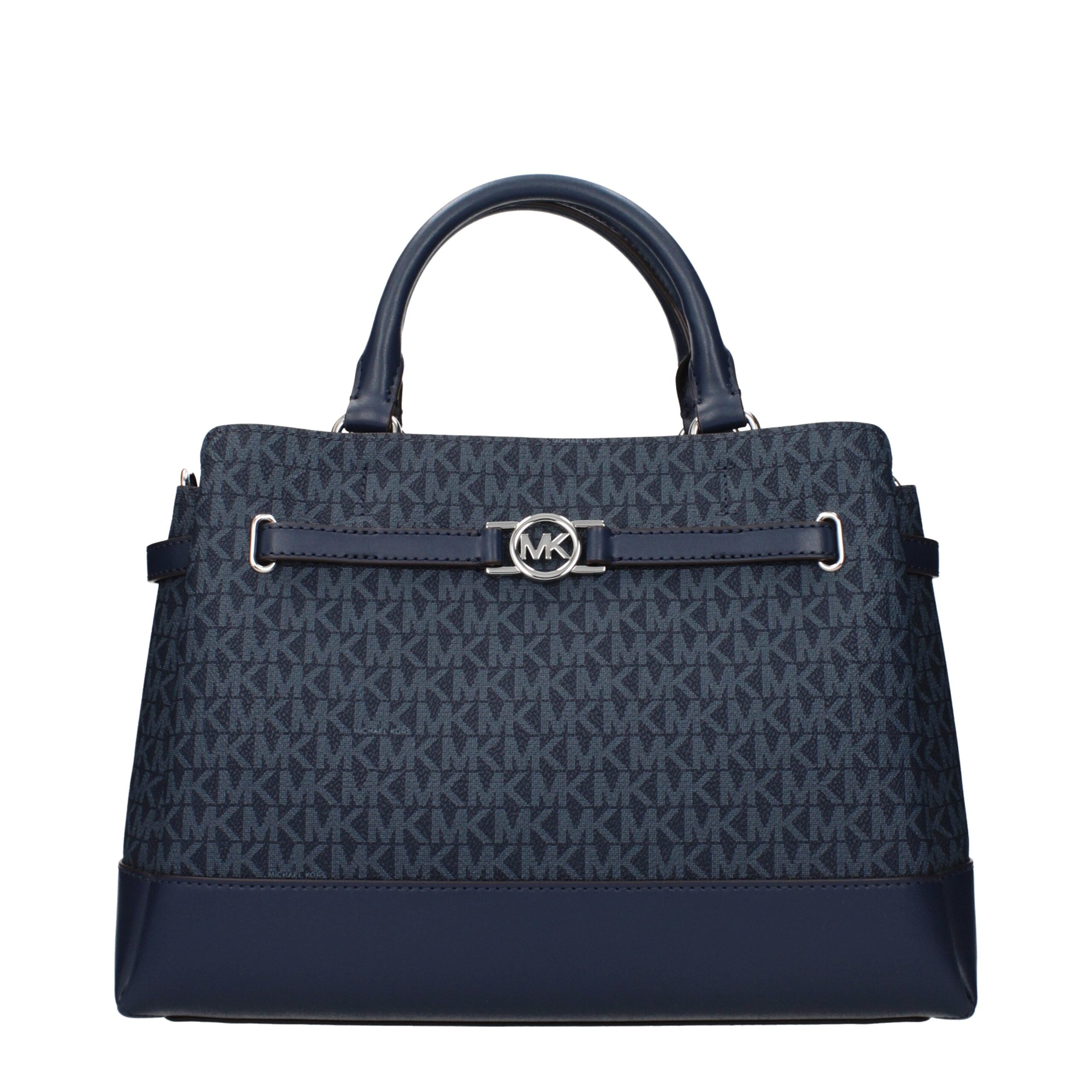Blue Fabric HandbagDescription: The product with MPN 35F4S6RS3BADMIRAL and code F85019 fabric in blue is a handbags designed by Michael Kors. It has features like logo, divider inner pocket, adjustable shoulder, removable shoulder.Blue Fabric Handbag${tag