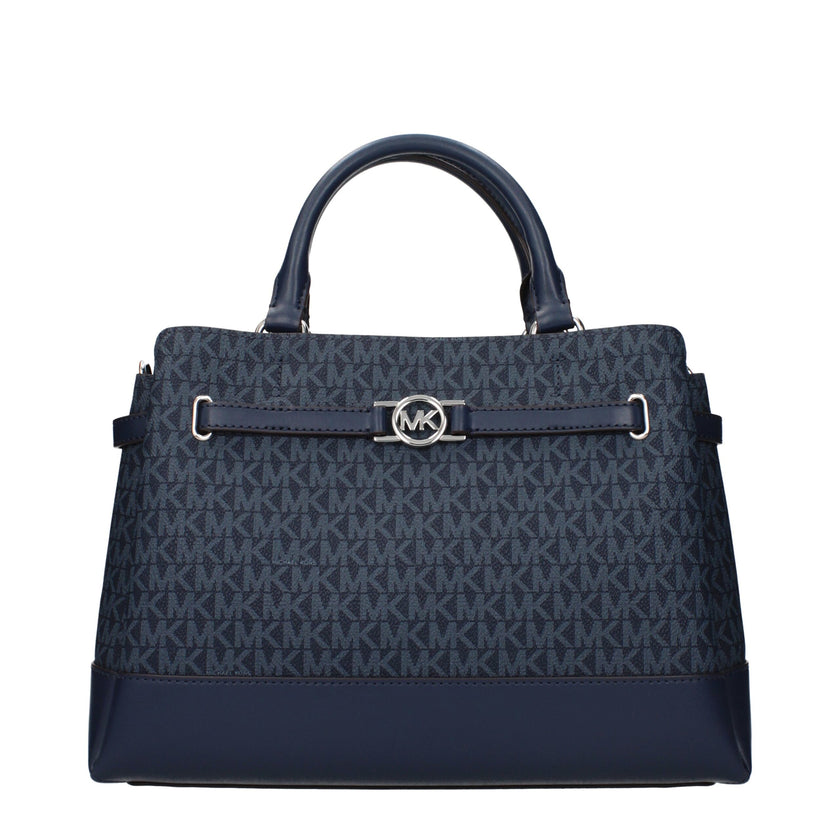 Blue Fabric HandbagDescription: The product with MPN 35F4S6RS3BADMIRAL and code F85019 fabric in blue is a handbags designed by Michael Kors. It has features like logo, divider inner pocket, adjustable shoulder, removable shoulder.Blue Fabric Handbag${tag
