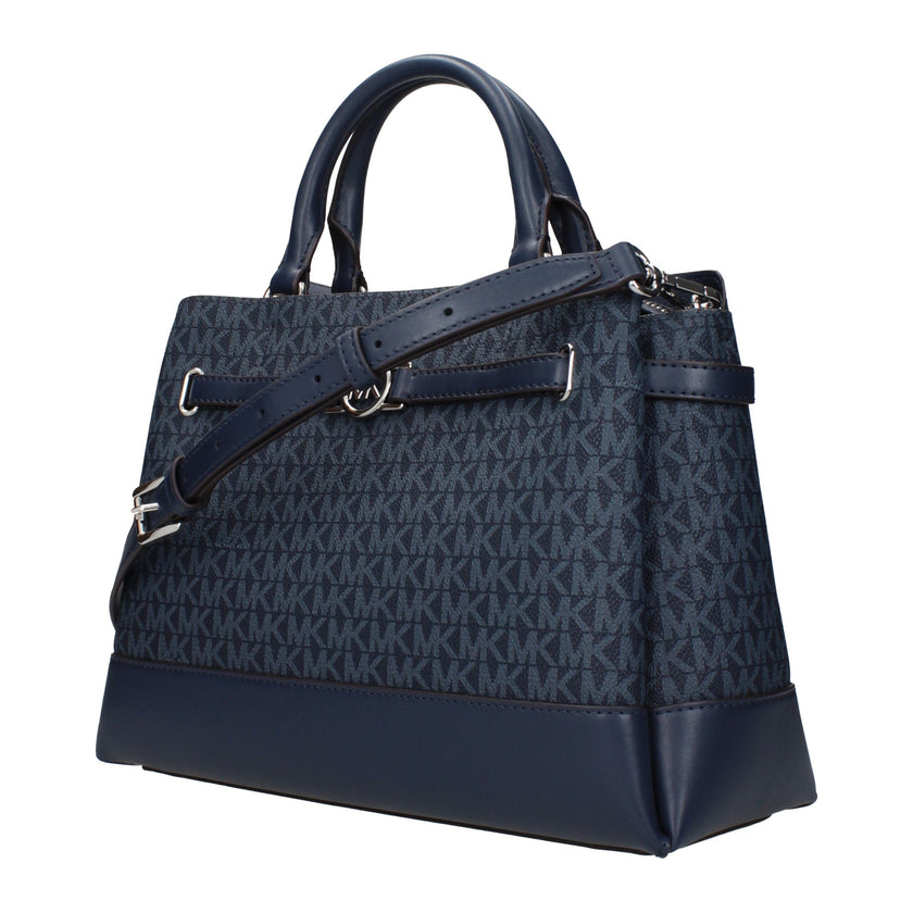 Blue Fabric HandbagDescription: The product with MPN 35F4S6RS3BADMIRAL and code F85019 fabric in blue is a handbags designed by Michael Kors. It has features like logo, divider inner pocket, adjustable shoulder, removable shoulder.Blue Fabric Handbag${tag