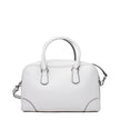 White Leather HandbagDescription: The product with MPN 35S5S70S6LOPTICWHITE and code F85021 leather in white is a handbags designed by Michael Kors. It has features like front logo, front detail, removable details, adjustable shoulder, removable shoulder.