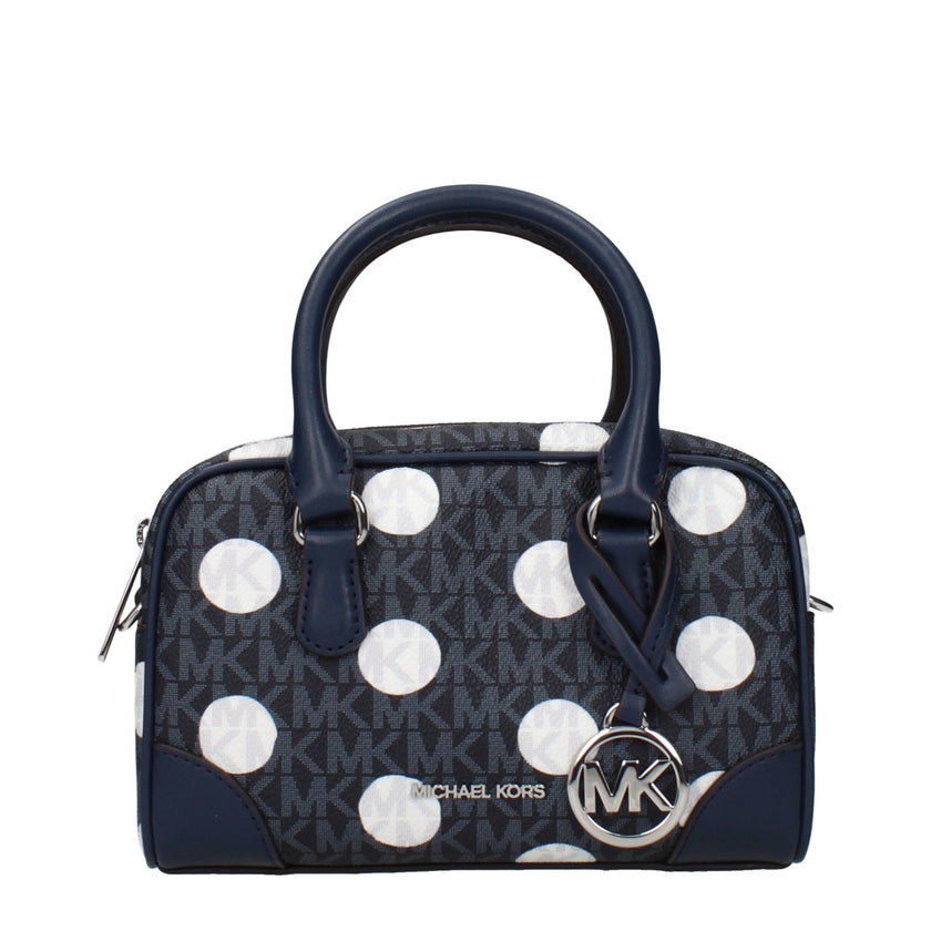 Blue Fabric HandbagDescription: The product with MPN 35S5S7OC0NNAVY and code F85022 fabric in blue is a handbags designed by Michael Kors. It has features like logo, front detail, removable details, adjustable shoulder, removable shoulder.Blue Fabric Hand