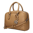 Brown Leather HandbagDescription: The product with MPN 35S5S70S6LPEANUT and code F85021 leather in brown is a handbags designed by Michael Kors. It has features like front logo, front detail, removable details, adjustable shoulder, removable shoulder.Brow