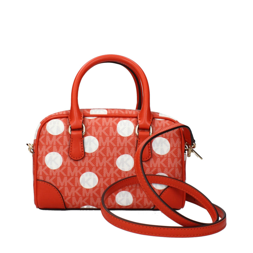 Orange Fabric HandbagDescription: The product with MPN 35S5G7OC0NREDCLAY and code F85023 fabric in orange is a handbags designed by Michael Kors. It has features like front detail, removable details, adjustable shoulder, removable shoulder, logo.Orange Fa