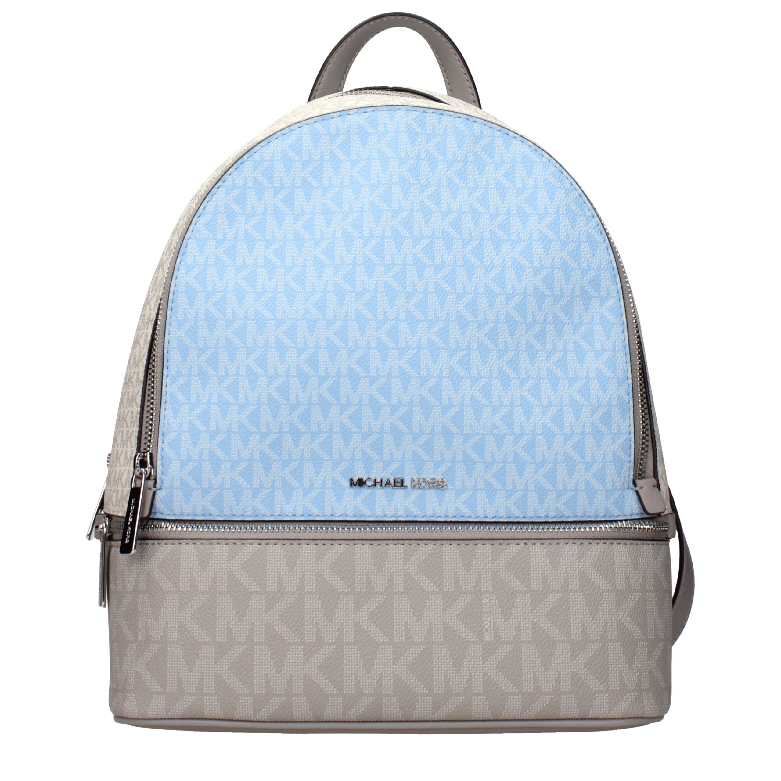 Beiger Rucksack aus Synthetik mit Logo und verstellbaren Trägern
