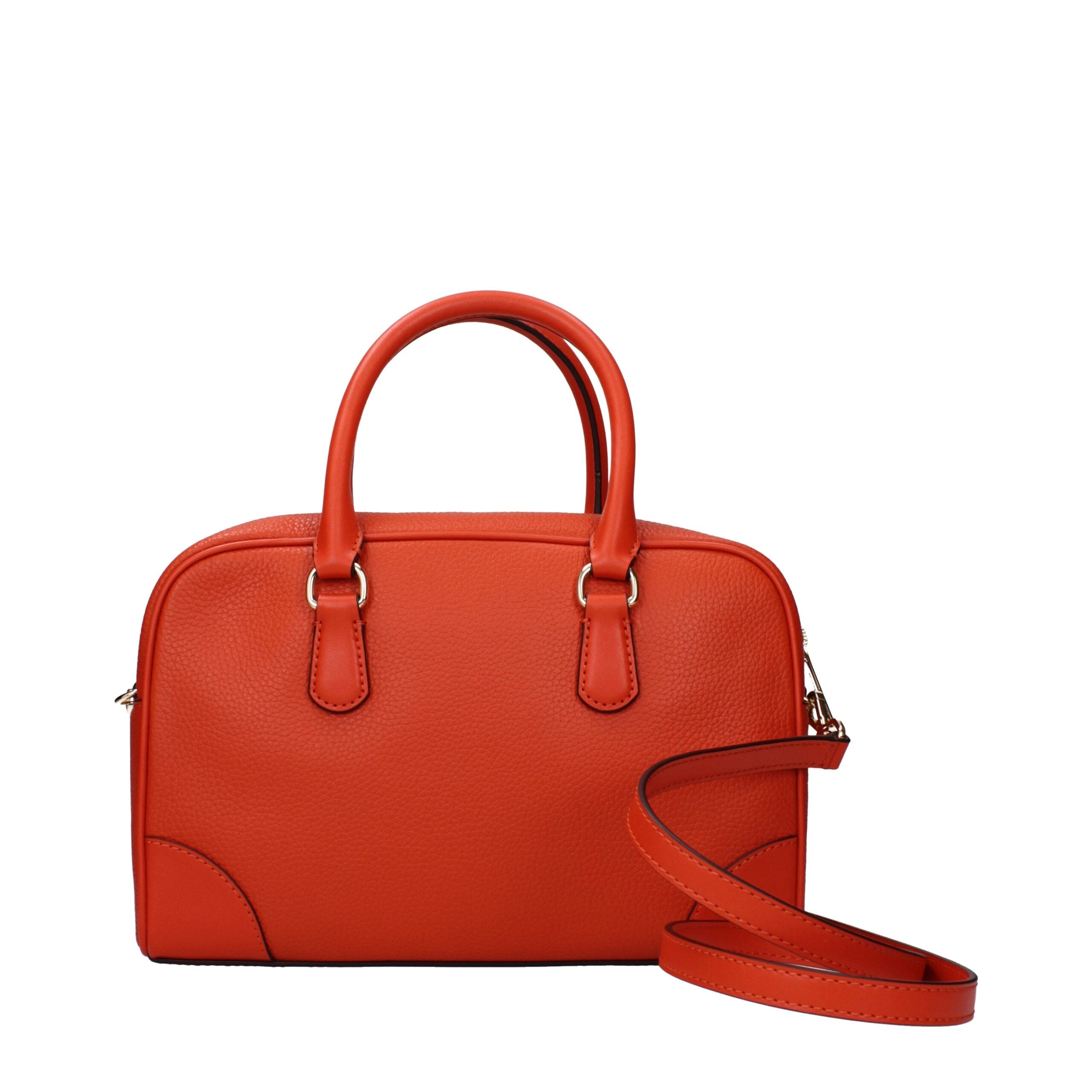 Orange Leather HandbagDescription: The product with MPN 35S5G70S6LREDCLAY and code F85027 leather in orange is a handbags designed by Michael Kors. It has features like front logo, front detail, removable details, adjustable shoulder, removable shoulder.O